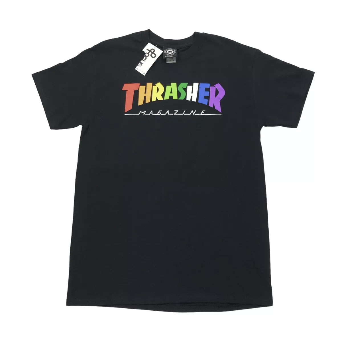 Thrasher Magazine Black Graphic Skateboard T Shirt Men s Size M