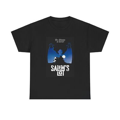 Salems Lot Movie Poster T shirt Vintage Stephen King Horror Book Unisex