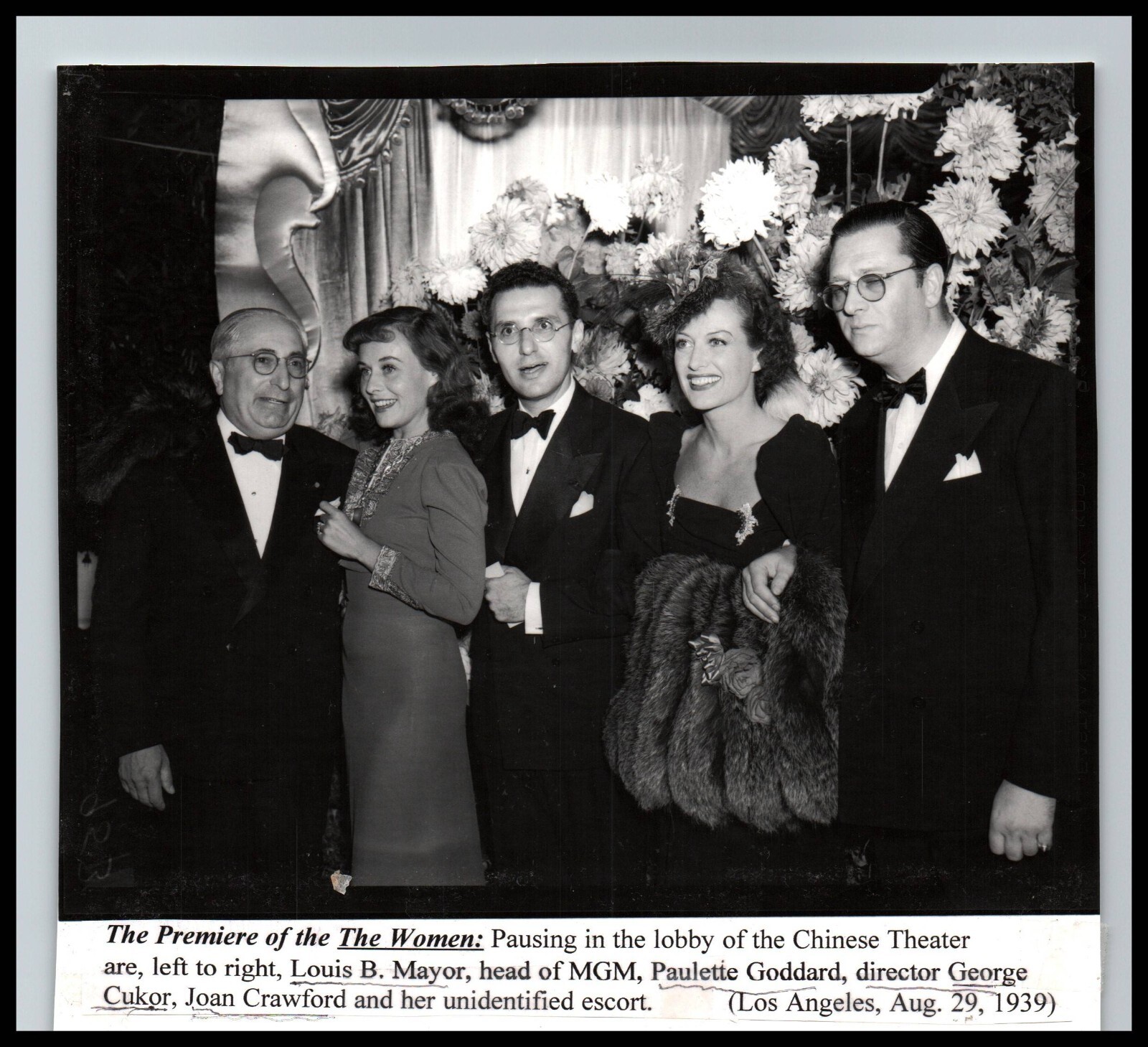 JOAN CRAWFORD + PAULETTE GODDARD DIR. GEORGE CUKOR 1939 LOUIS MAYER ...