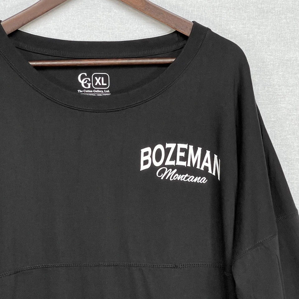 Suéter CG The Cotton Gallery Ltd. Mujer Talla XL Negro Elastizado "Bozeman Montana" Foto 3 de 4