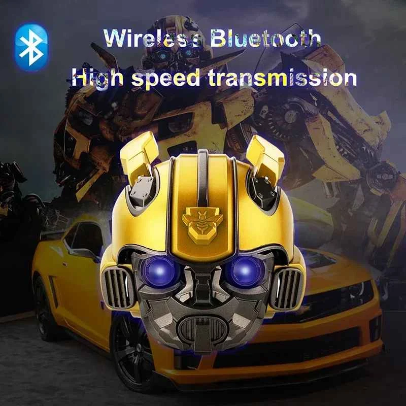 🤖 Bumblebee Transformers Radio FM + Speaker Bluetooth con Luci - Immagine 2 di 4