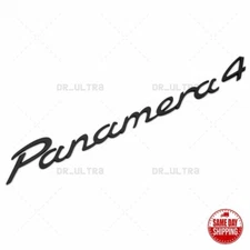 Matte Black Look Panamera 4 Letters Rear Badge Emblem Look Deck Lid Sport