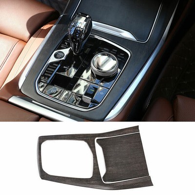 For BMW X5 G05 2019-2021 Black Wood Grain Middle Console Gear