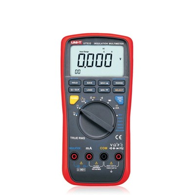 UNI-T UT533 INSULATION RESISTANCE TESTER MULTIMETER AC/DC DATA Logging TRUE RMS