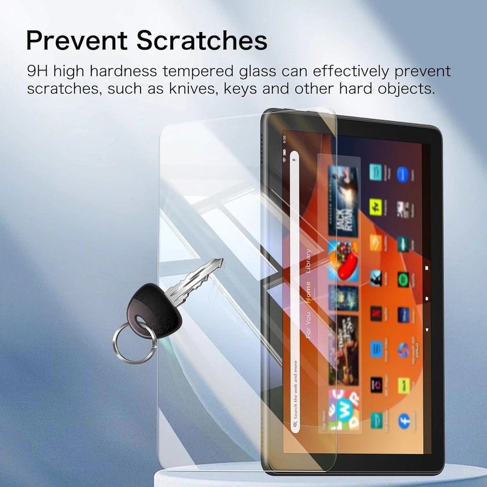 2 Pack Tempered Glass Screen Protector for 10.1" Fire HD 10 &10 Plus Tablet 13th - Image 2 of 4