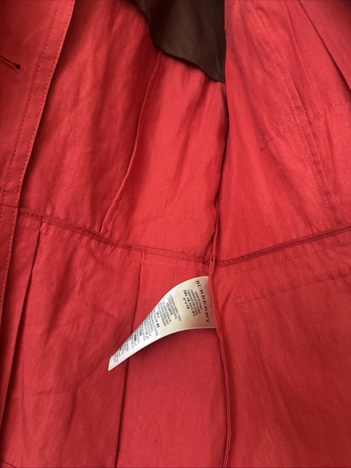 Chaqueta de lino Burberry Brit naranja rojo talla US 8 Foto 2 de 4