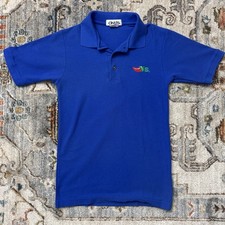 Chili’s Blue Uniform Polo XS Cintas Employee Shirt Y2K Workwear 17x26