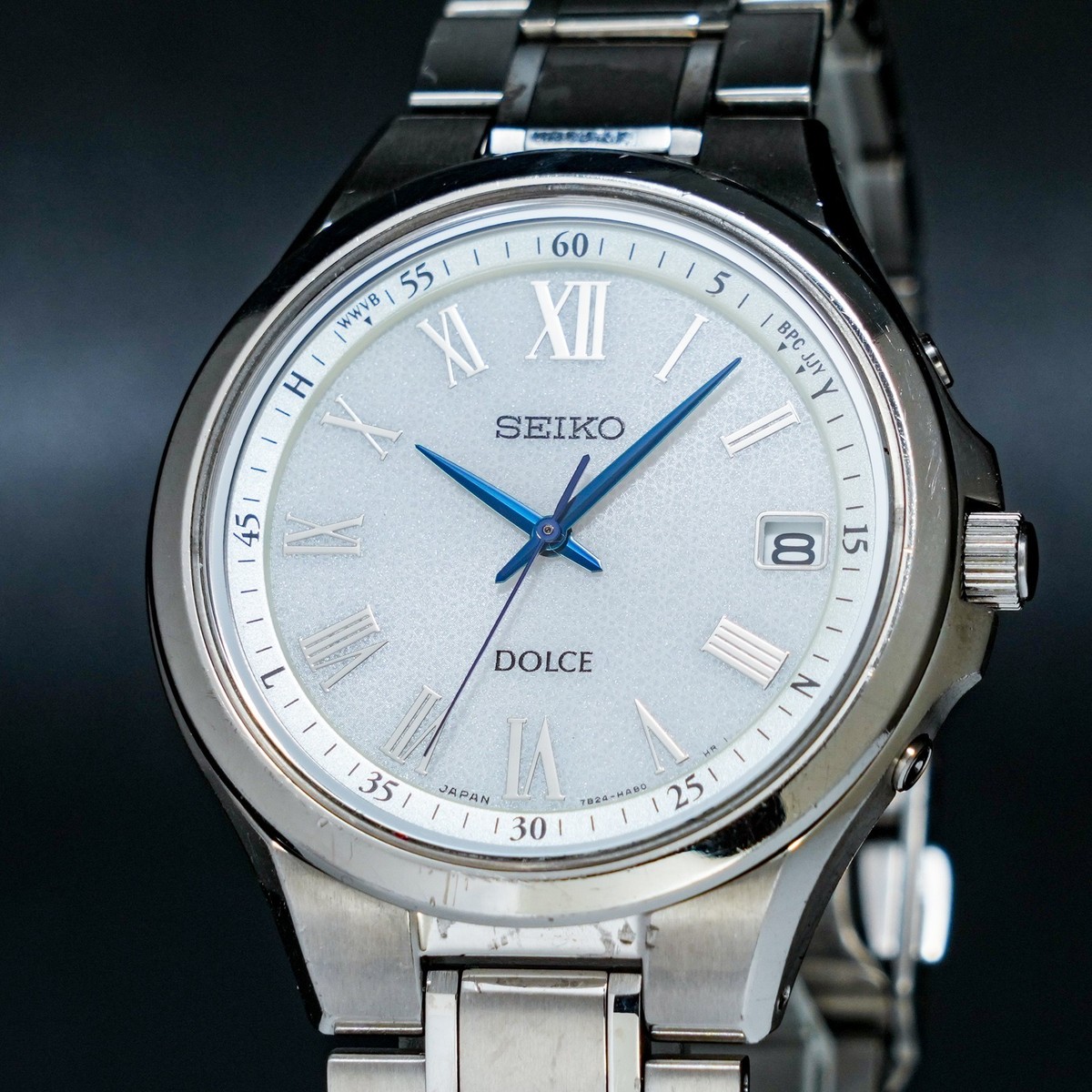 SEIKO 7B24 ラジオコントロールソーラー時計 N-MINT] SEIKO Dolce 7B24-0AX0 Radio Wave control Soler Titanium