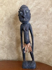 Hand-Carved Tribal Wooden Figure Papua New Guinea Style 23” Folk Art Sculpture