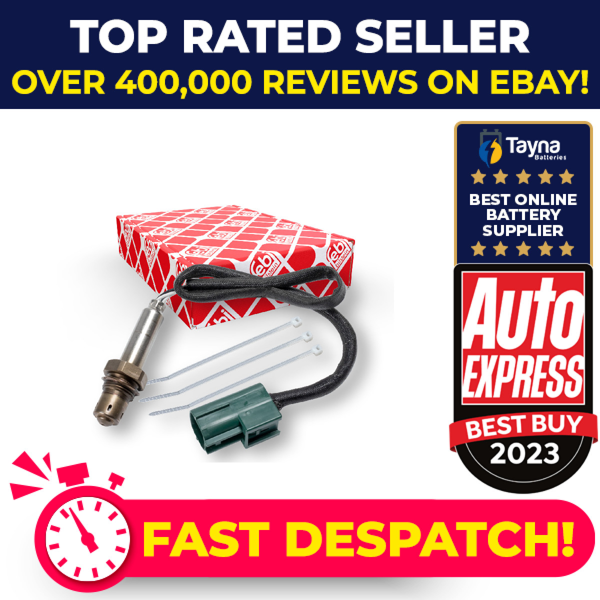 Lambda Sensor fits NISSAN PRIMERA P12, WP12 1.6 02 to 08 QG16DE Oxygen Febi New