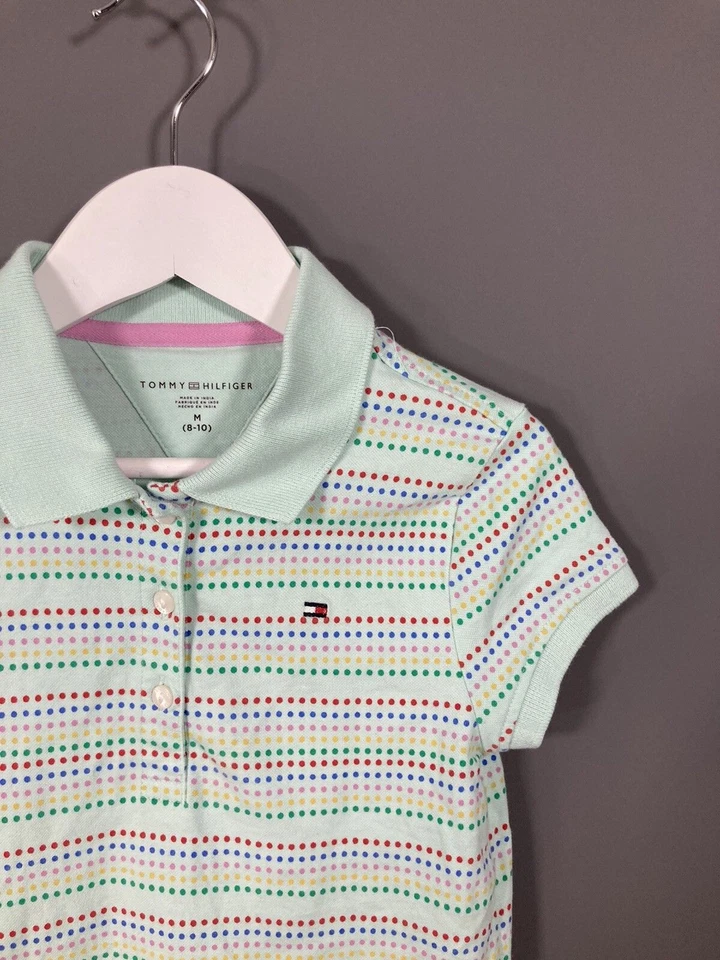 TOMMY HILFIGER Polo Shirt - Age 8-10yrs - Green - Great Condition - Girl’s - Image 3 of 4