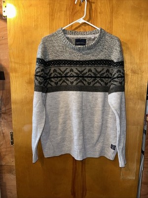 Vintage Mens XL Wool Blend Knit Sweater Angelo Litrico  Retro Ski Collection 