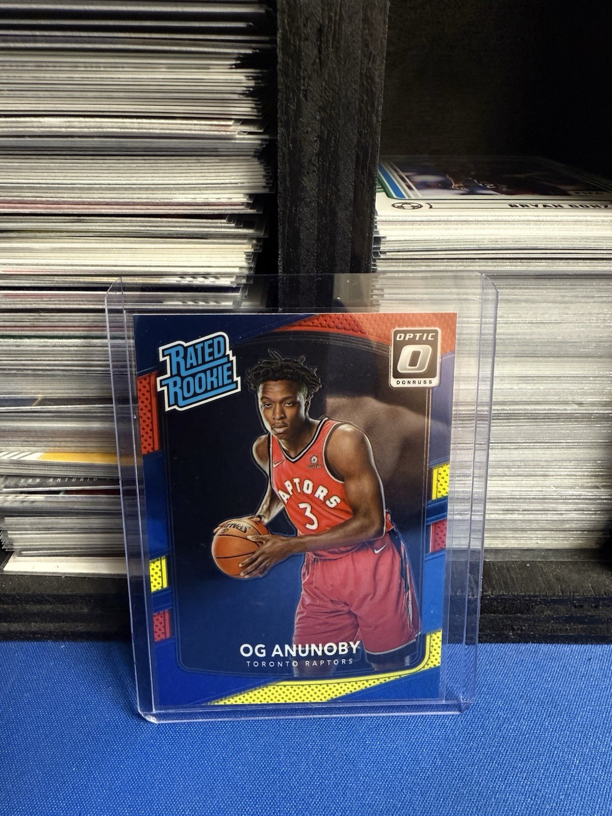OG Anunoby 2017-18 Optic Rated Rookie RC Red Yellow Prizm