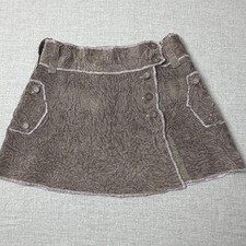 Kisca by Komarov Crinkle Texture Mini Wrap Skirt Womens 1 S Gray USA Made