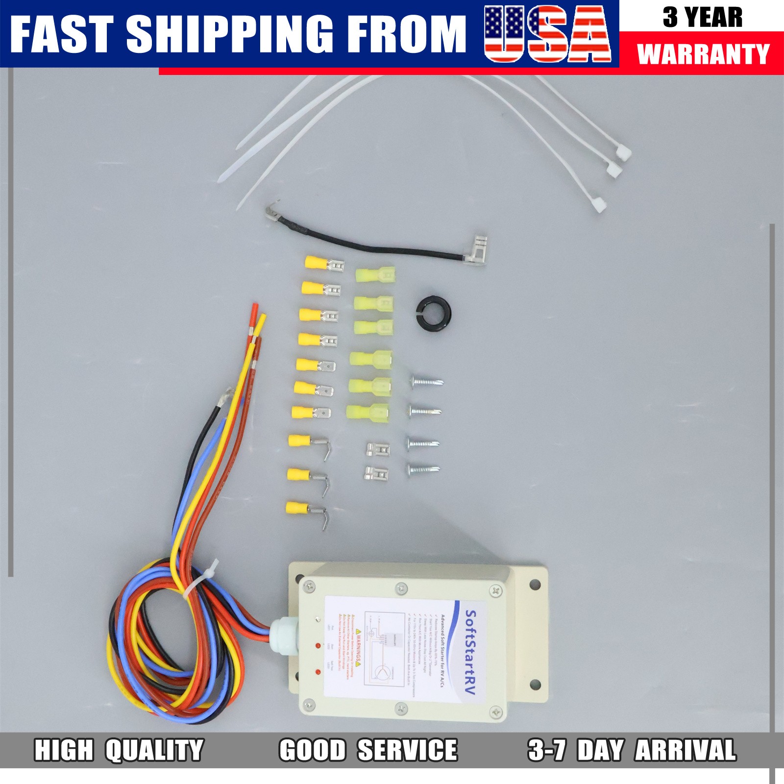 New Soft Start Kit Air Conditioner Setup RV A/C Starter For SSRV3T 110 Volts