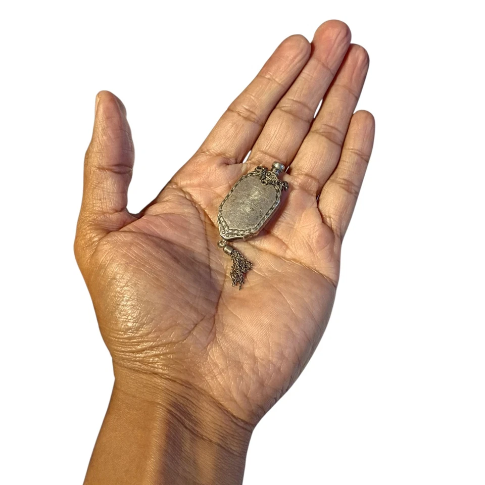 Colgante Chatelaine cadena botella perfume plata de ley Foto 3 de 4