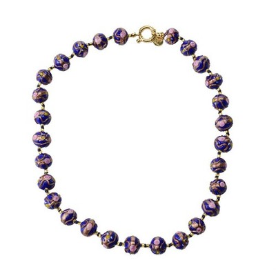 Il Murano di Francesca Halskette 18K vergoldet floral Murano Glasperlen