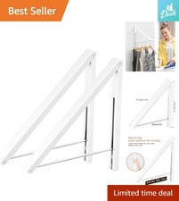 Versatile Folding Wall Coat Rack - Heavy-Duty Aluminum Design for Space Saving
