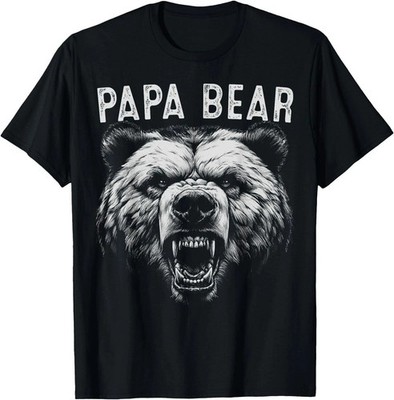 Papa Bear Best Idea Fathers Day Funny Bear Gifts For Men Dad T-Shirt