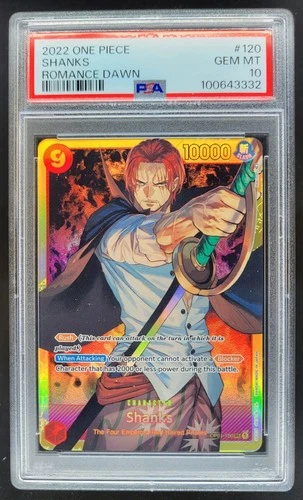 2022 ONE PIECE ROMANCE DAWN SHANKS OP01-120 PSA 10 MH4