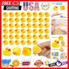 50Pack Mini Rubber Ducks, Rubber Duck Bulk Float Duck Baby Bath Toy, Shower B...