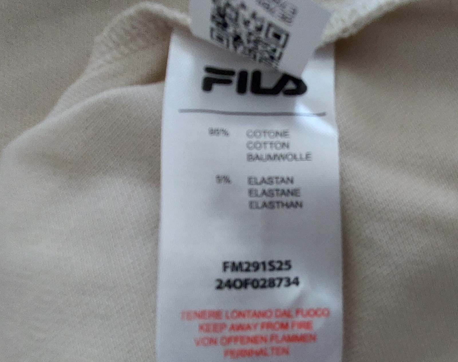 Polo uomo Taglia S marca FILA Originale Manica Corta beige Cotone + Elastan