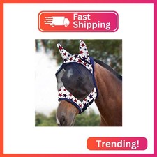 Harrison Howard LumiVista Horse Fly Mask Standard with Ears UV Protection for Ho