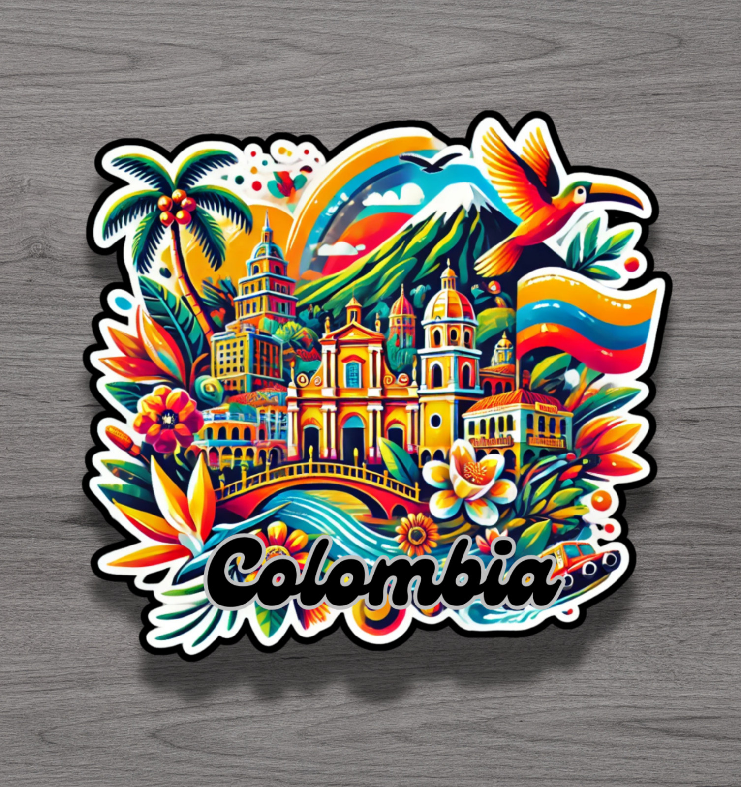 Colombia Fridge Magnet or Laptop Sticker