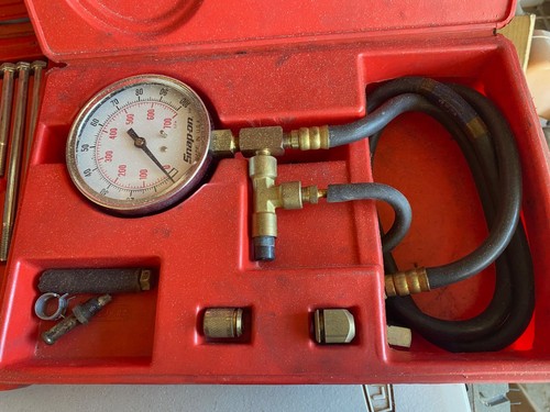 Snap-on MT337A Fuel Injection Pressure Gauge Set 0-100 PSI Complete Kit USA