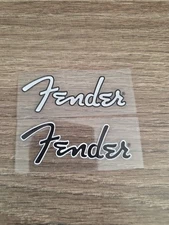 2 PC. Fender Solid Color Outline Raised UV DTF Instant Headstock Decal
