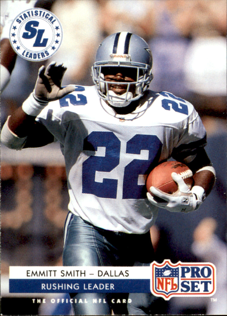 EMMITT SMITH 1992 Pro Set Base #7 Dallas Cowboys Football Trading Card