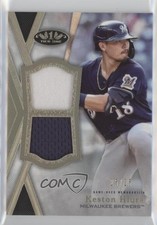 2020 Topps Tier One Relics 25/25 Keston Hiura #T1DR-KH Dual Patch 2ct