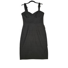 Express Black Tweed Bustier Dress Sweetheart Mini Corset Goth Romantic Y2k 90s 8