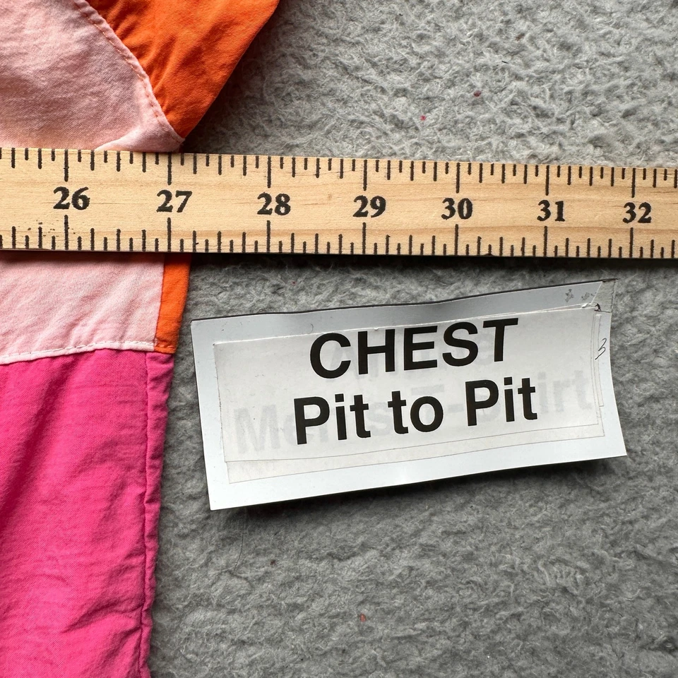 Vintage 90s BUM Equipment Orange Pink Windbreaker Jacket Mens XL 1/4 Zip Hooded - Image 3 of 4