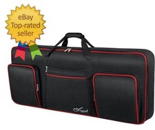 61 Key Keyboard Case, Soft Piano Bag with 0.32 Inch Cotton, 61 Key Keybo