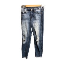 Judy Blue Medium Wash Distressed Relaxed Fit Women's Jeans Size 28