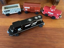 Whittle Shortline Railroad Toy Co Wooden Train Lot Of 4