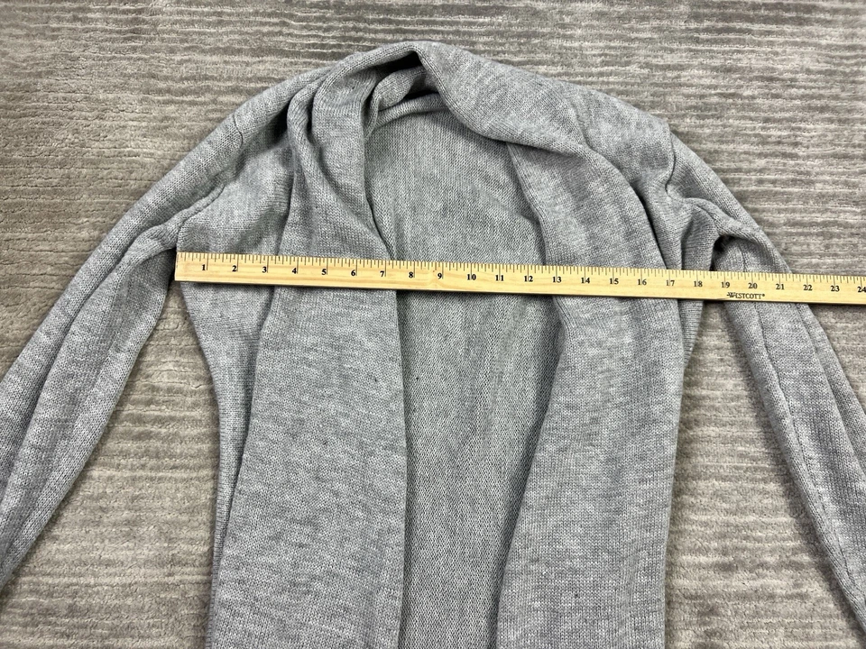 POL 毛衣女式小号灰色长袖开襟针织休闲 — 第 4/4 张图片