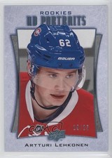 2016 Upper Deck UD Portraits Platinum Blue Foil 19/25 Artturi Lehkonen #P-65 1hh