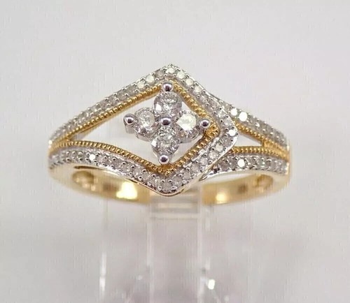2.20Ct Round Cut Lab-Created Diamond Women's Wedding Ring 14K Yellow Gold Plated - Picture 6 of 6