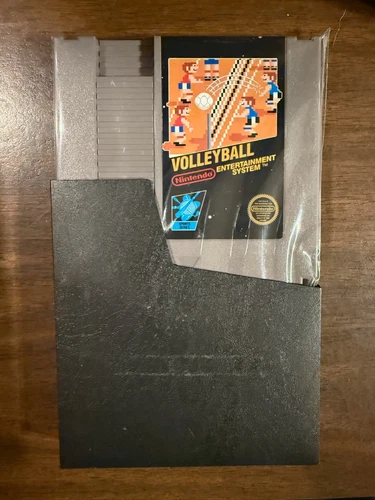 NES Black Box Volleyball 3 Screw Variant Cartridge & Instruction Manual Nintendo