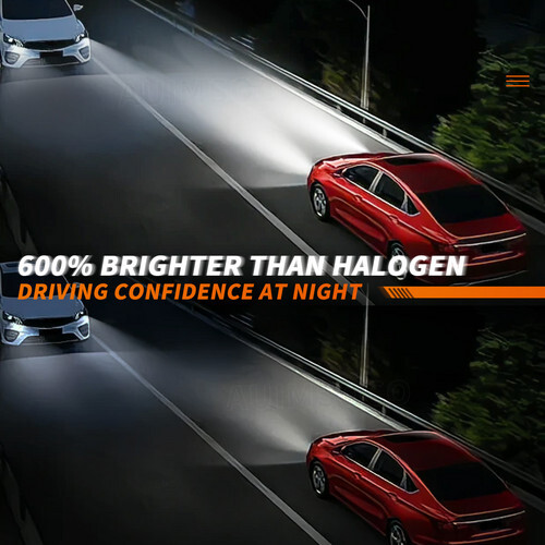 Par de bombillas LED 9012/HIR2 para Jaguar F-Pace 2017-2019 haz alto bajo - Imagen 2 de 16