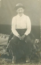 Vintage RPPC Real Photo Postcard Elderly Man - A0137