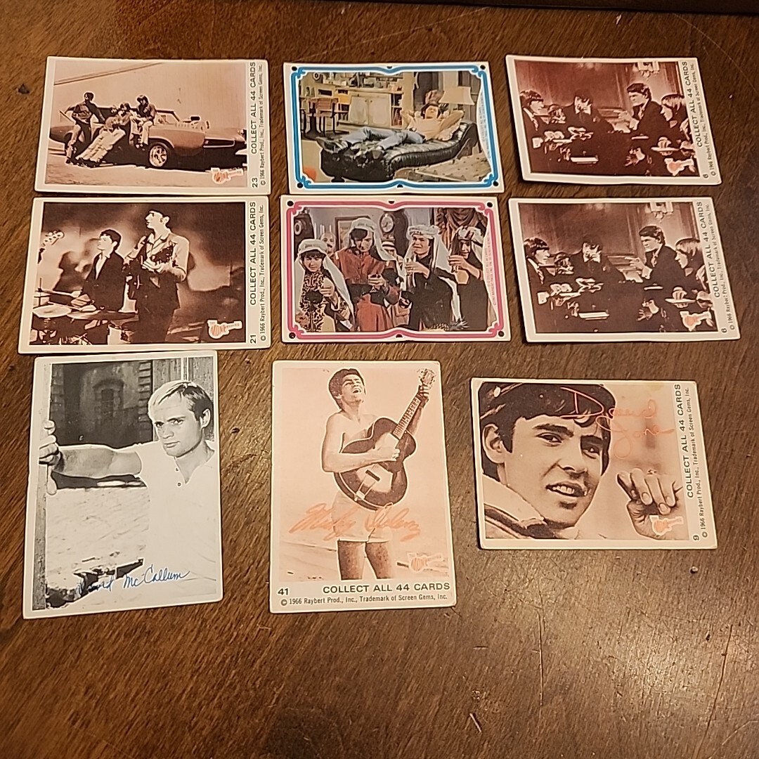 Lot of 1967 THE MONKEES Trading Card Set Collectors Vtg Band Music