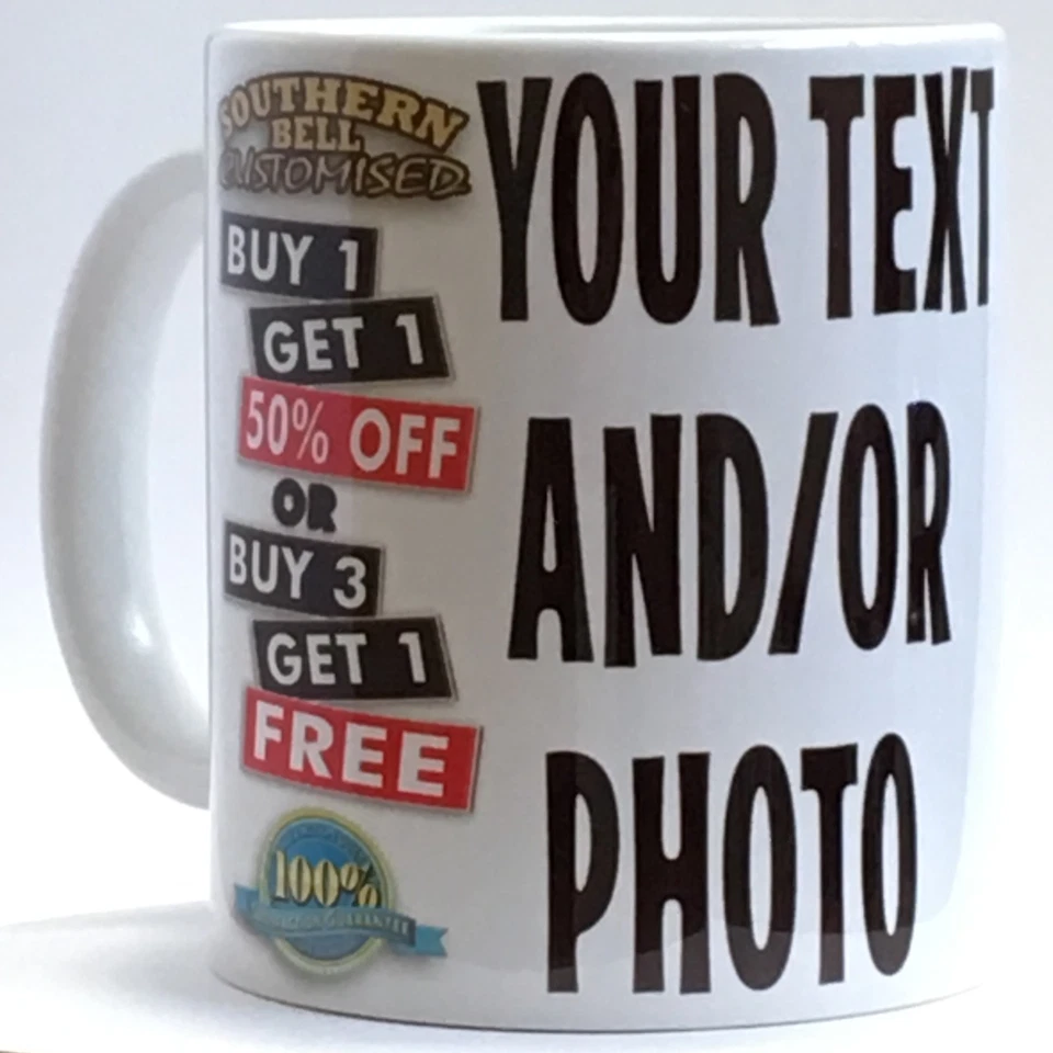 Personalised Mug Photo Custom Cup Design Name Text Christmas Eid Gift Birthday - Image 4 of 4