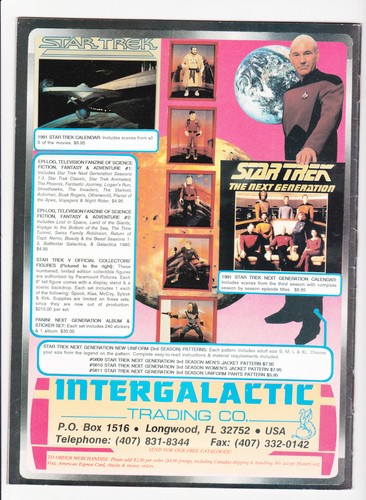 Star Trek TNG Next Generation Magazine #13 February 1991 Patrick Stewart Vintage - Picture 2 of 10