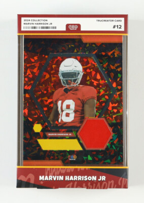 Marvin Harrison 2023 TruSport Jumbo 5 X 7 Tru Creator Rookie Relic Swatch Card