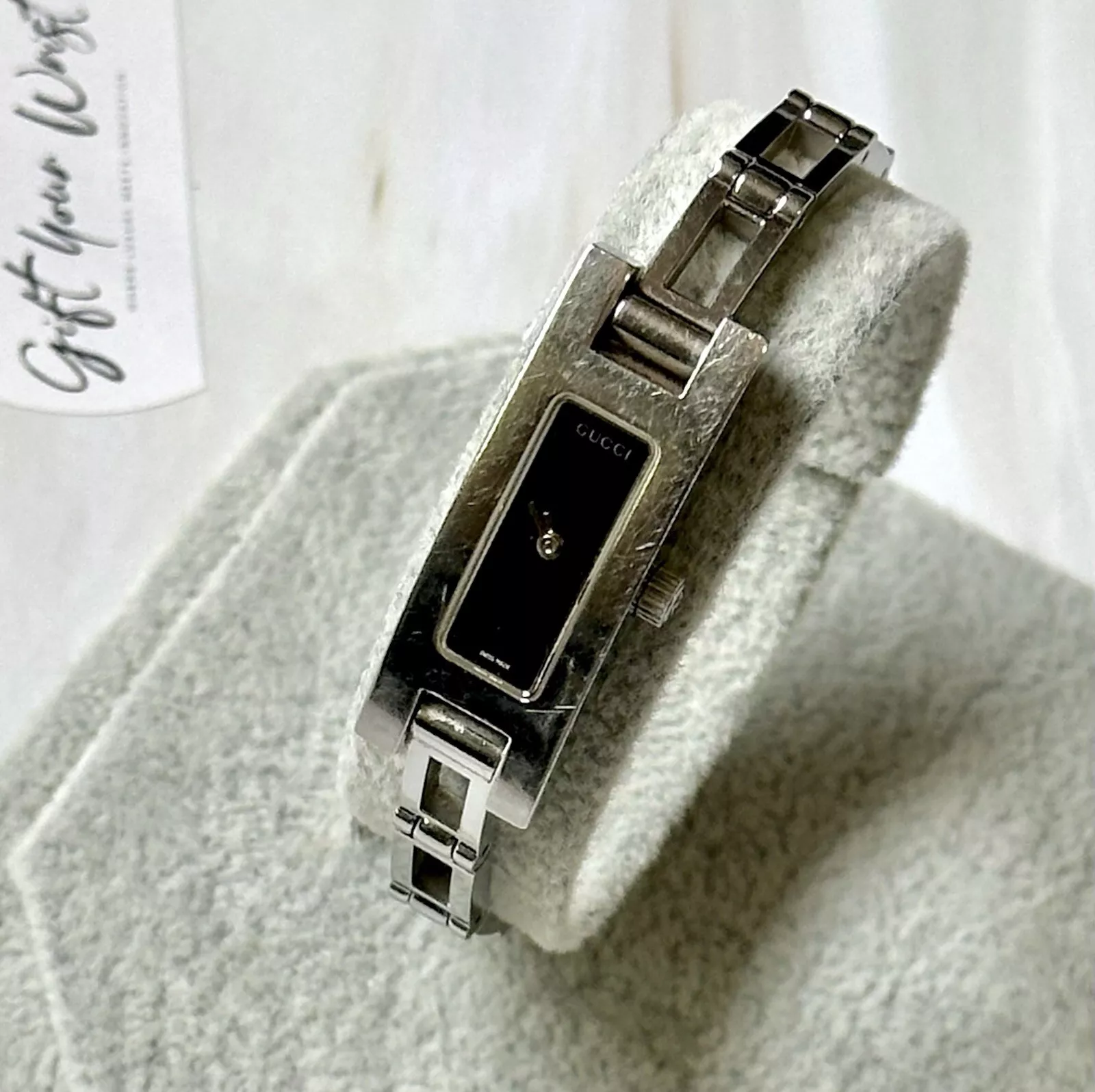 Montre bracelet de luxe pour femme Gucci 3900L en acier inoxydable argenté 12 mm fabrication suisse