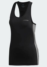 Image of Adidas Women Design 2 Move 3-Stripes Tank Top Black DU2056 Size XS NEW with tag