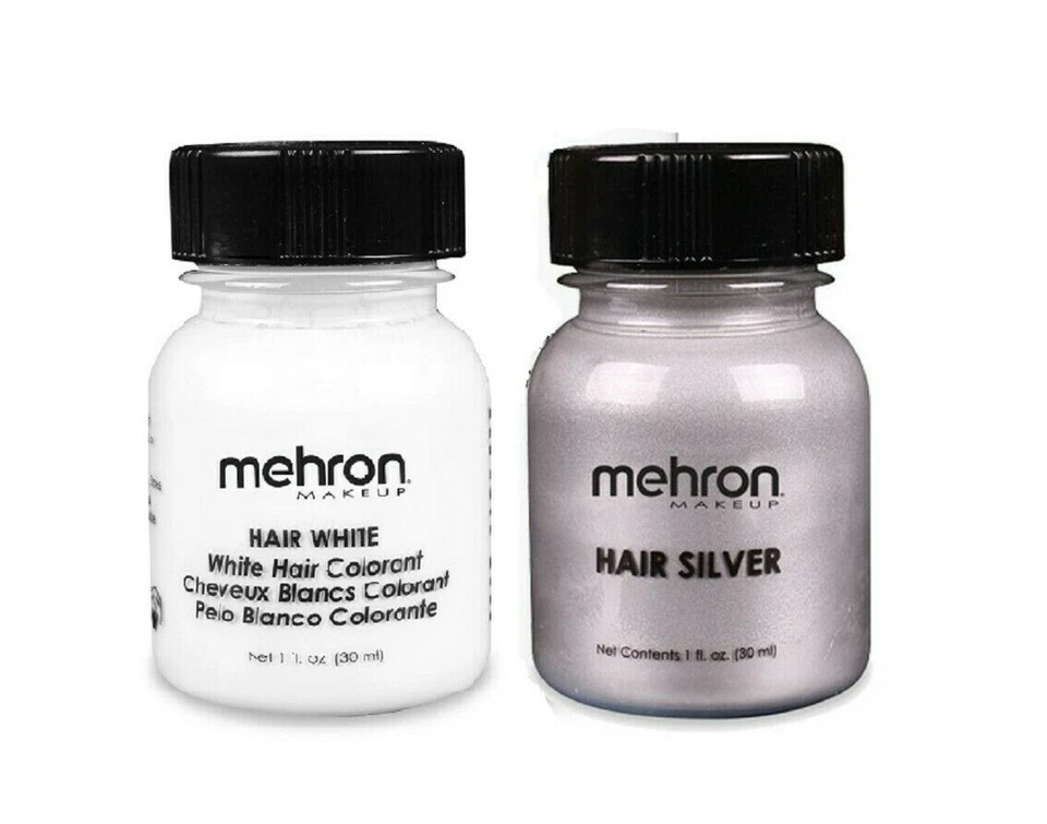 Mehron Maquillaje Líquido Cabello Blanco/Plateado- Color Pintura Cabello 1oz Elige Cualquiera 1 Foto 3 de 4